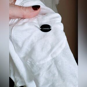 *CHANEL* VINTAGE white t-shirt size 44 (Large) Authentic